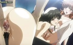 Hentai licking a cunt and gets laid